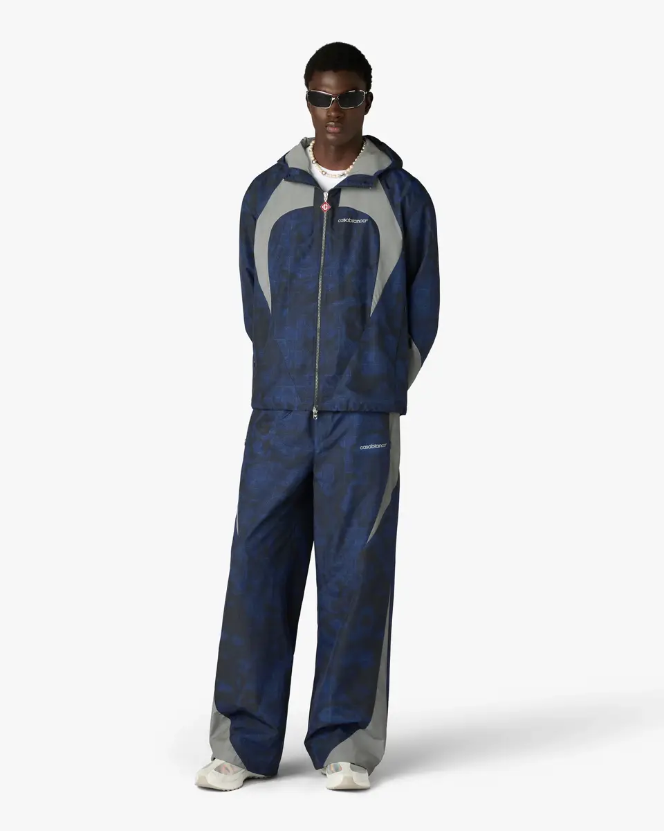 Casablanca Blue Heatmap Zip-Up Hooded Jacket | Thumbnail 2 Casablanca Blue Heatmap Zip-Up Hooded Jacket | Thumbnail 2