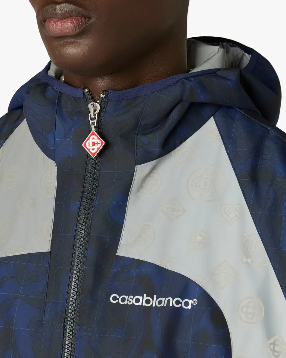 Casablanca Blue Heatmap Zip-Up Hooded Jacket | Thumbnail 6 Casablanca Blue Heatmap Zip-Up Hooded Jacket | Thumbnail 6