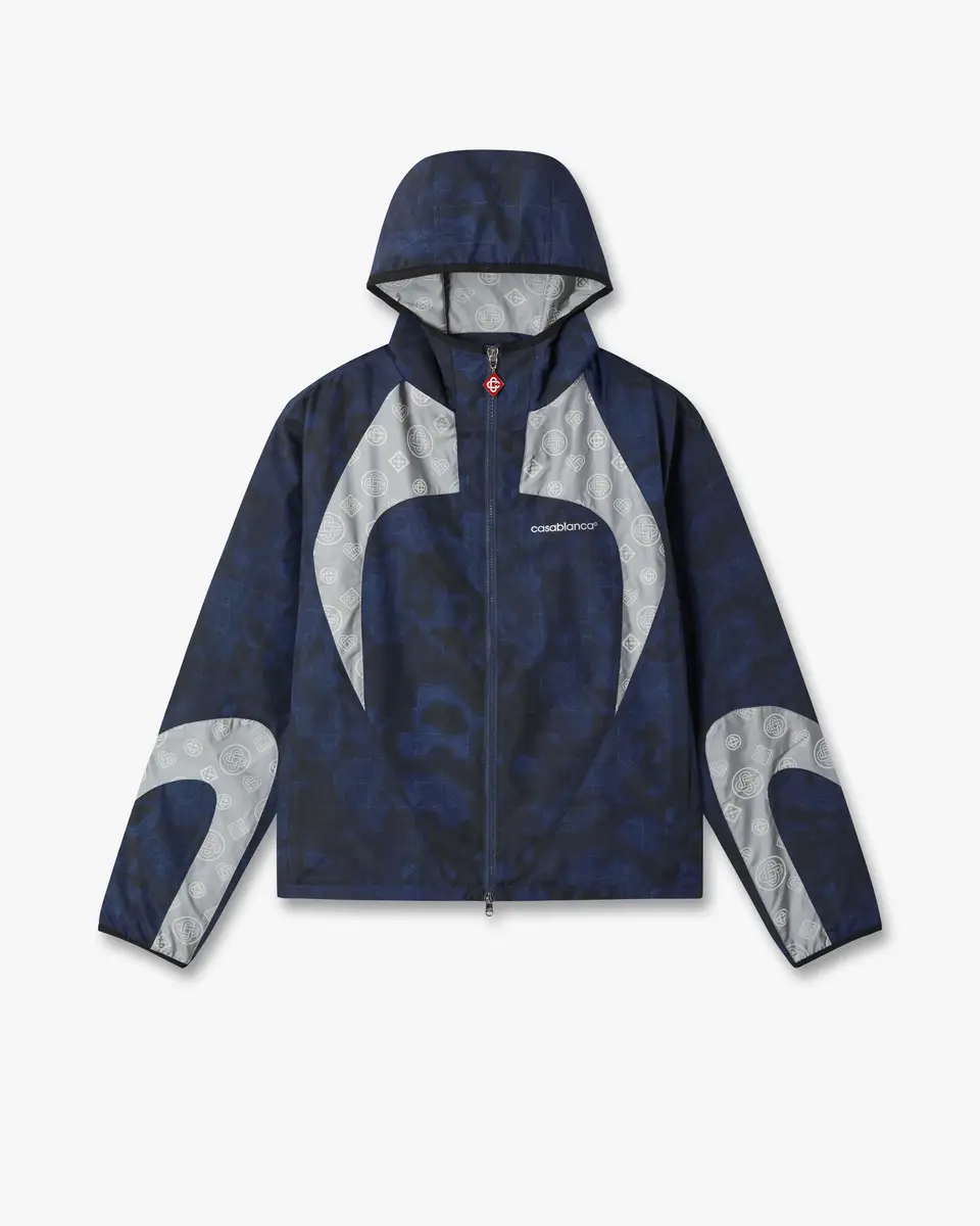 Casablanca Blue Heatmap Zip-Up Hooded Jacket | Thumbnail 7 Casablanca Blue Heatmap Zip-Up Hooded Jacket | Thumbnail 7