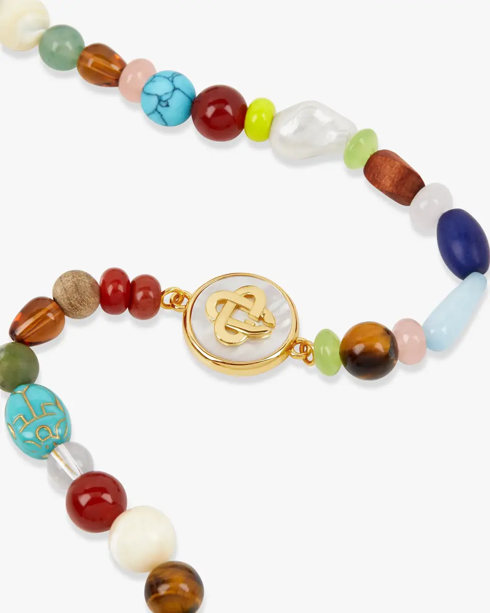 Casablanca Multi-Colour Organic Stone Beaded Necklace | Thumbnail 2 Casablanca Multi-Colour Organic Stone Beaded Necklace | Thumbnail 2