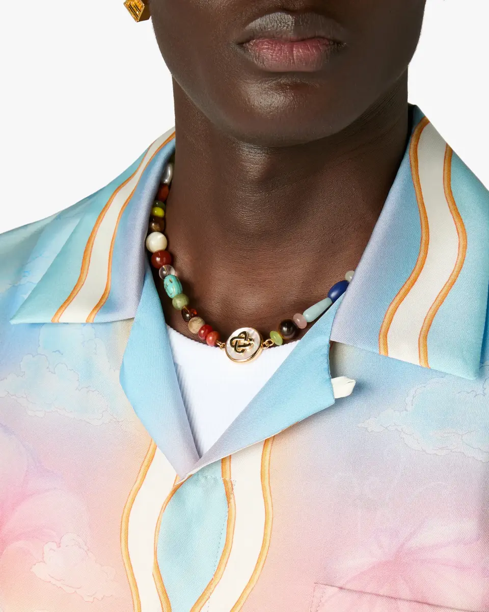 Casablanca Multi-Colour Organic Stone Beaded Necklace | Thumbnail 3 Casablanca Multi-Colour Organic Stone Beaded Necklace | Thumbnail 3