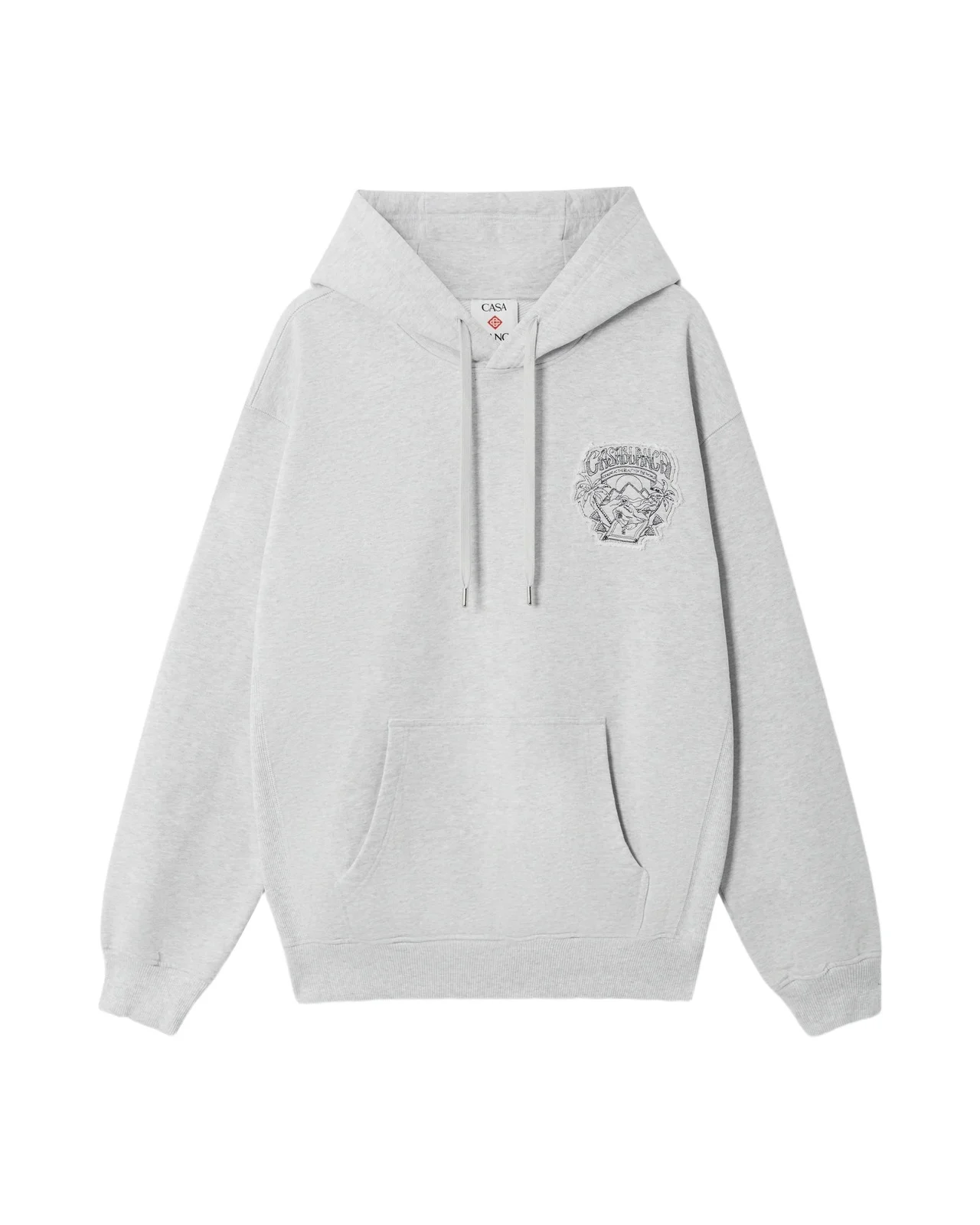 Casablanca Grey Eveil Ancestral Applique Hooded Sweatshirt
