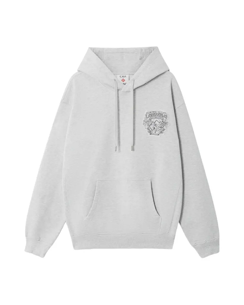 Casablanca Grey Eveil Ancestral Applique Hooded Sweatshirt