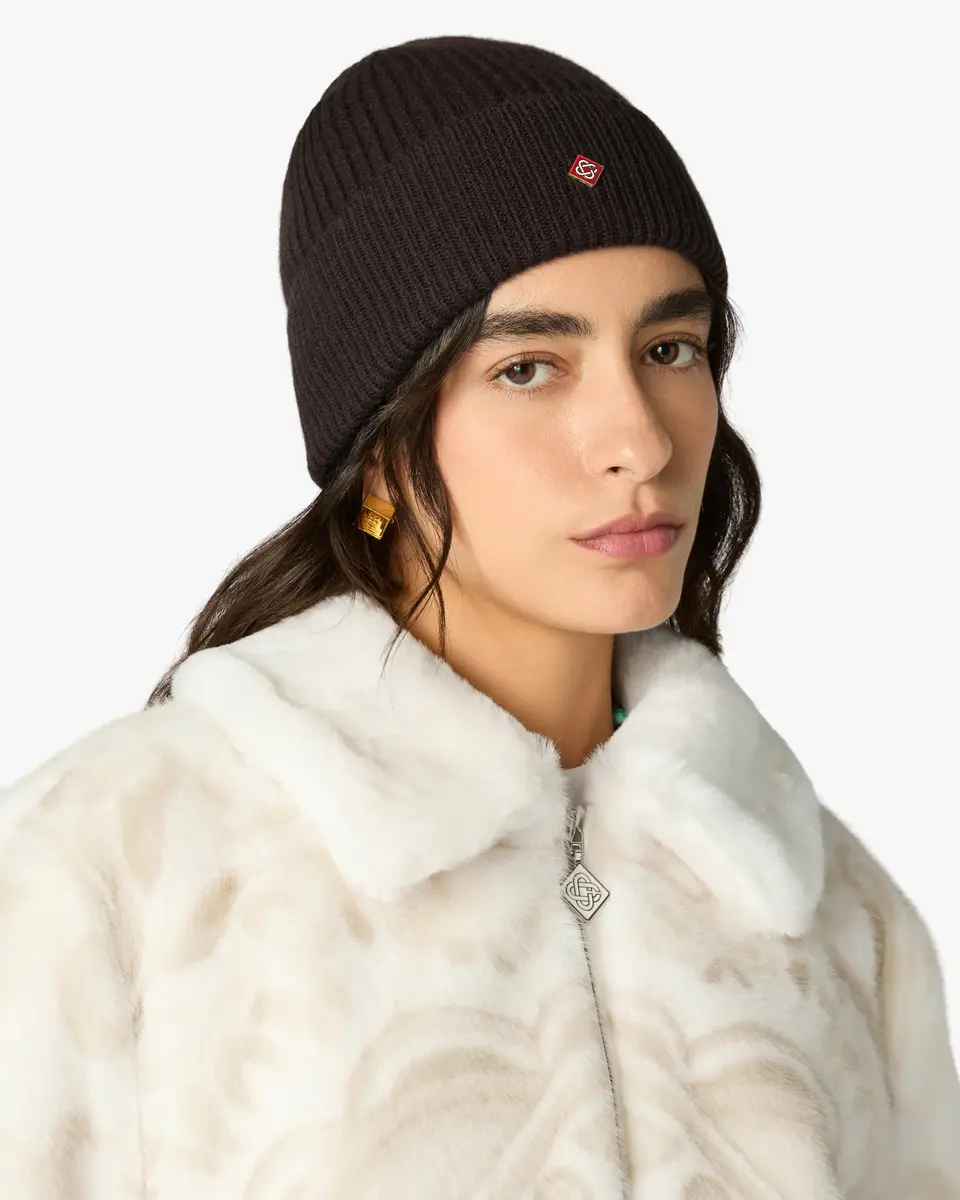 Casablanca Brown Classic Ribbed Knit Beanie | Thumbnail 3 Casablanca Brown Classic Ribbed Knit Beanie | Thumbnail 3