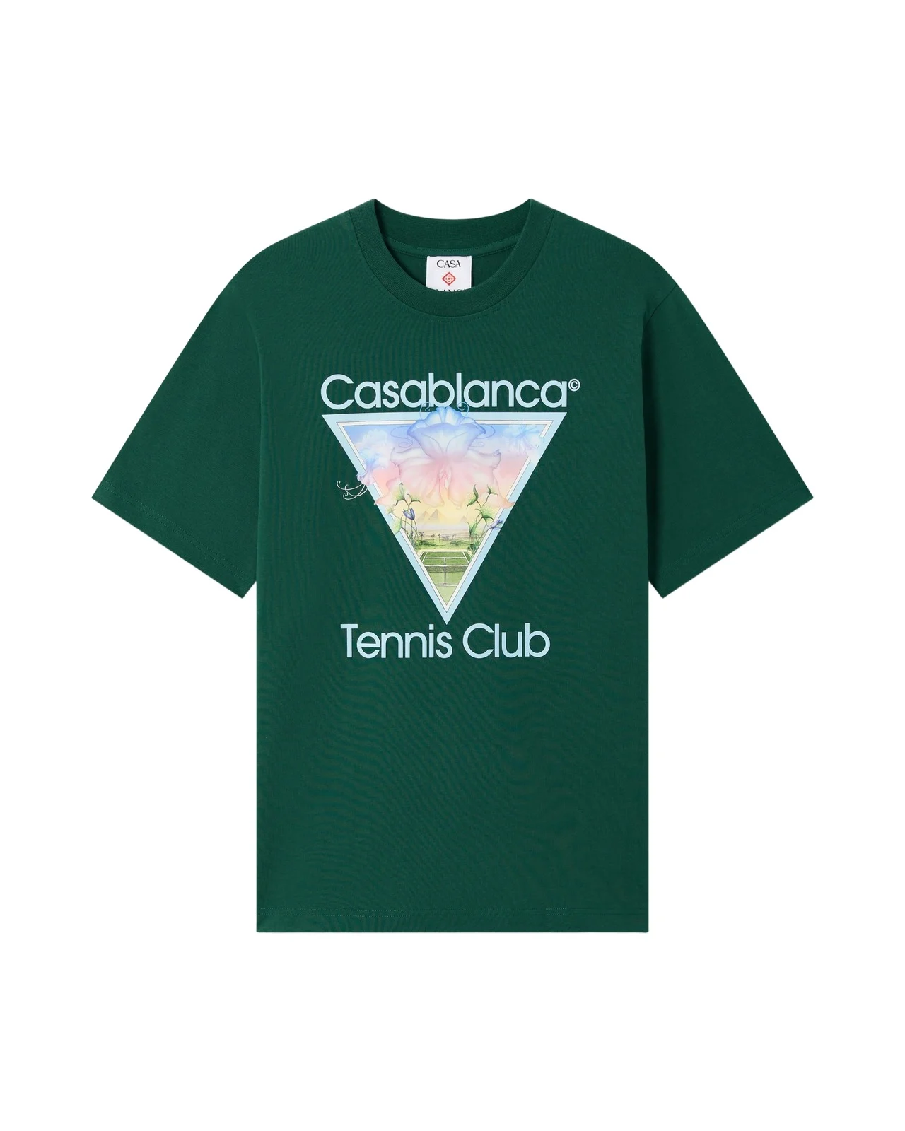 Casablanca Dark Green Tennis Club Icon Short Sleeve T-Shirt