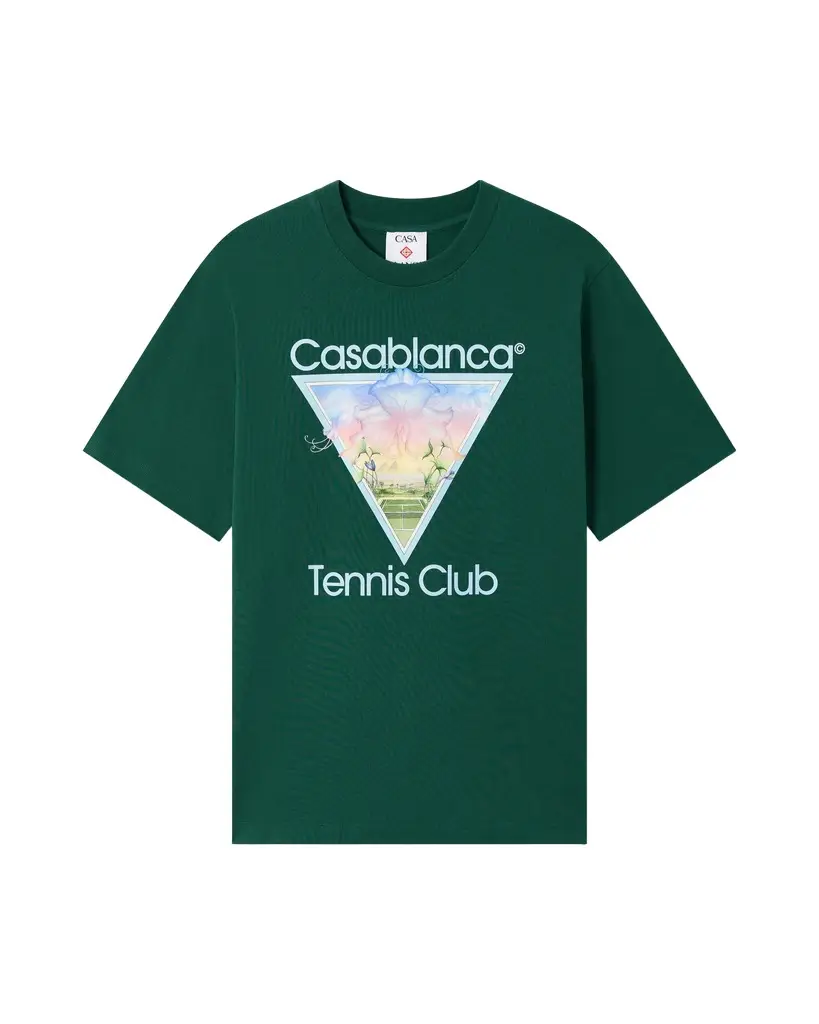 Dark Green Tennis Club Icon Short Sleeve T-Shirt Dark Green Tennis Club Icon Short Sleeve T-Shirt