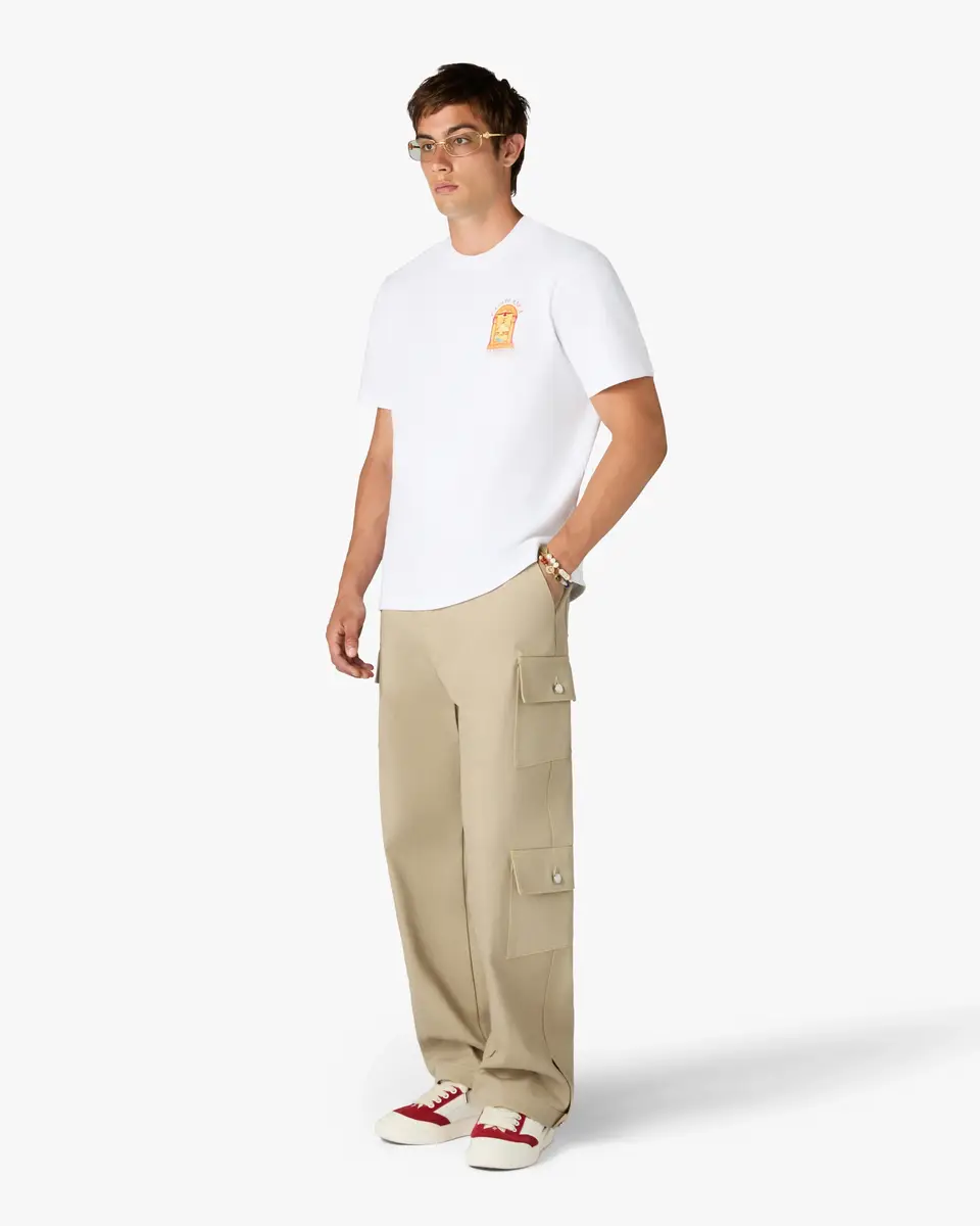 Casablanca White Hermons Mirage L'Arche Short Sleeve T-Shirt | Thumbnail 2 Casablanca White Hermons Mirage L'Arche Short Sleeve T-Shirt | Thumbnail 2