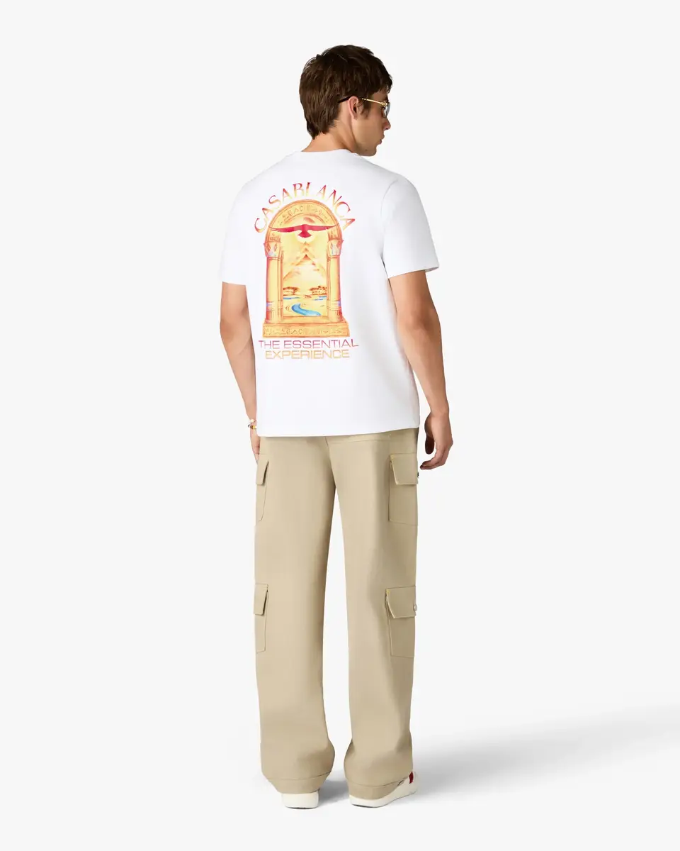 Casablanca White Hermons Mirage L'Arche Short Sleeve T-Shirt | Thumbnail 3 Casablanca White Hermons Mirage L'Arche Short Sleeve T-Shirt | Thumbnail 3