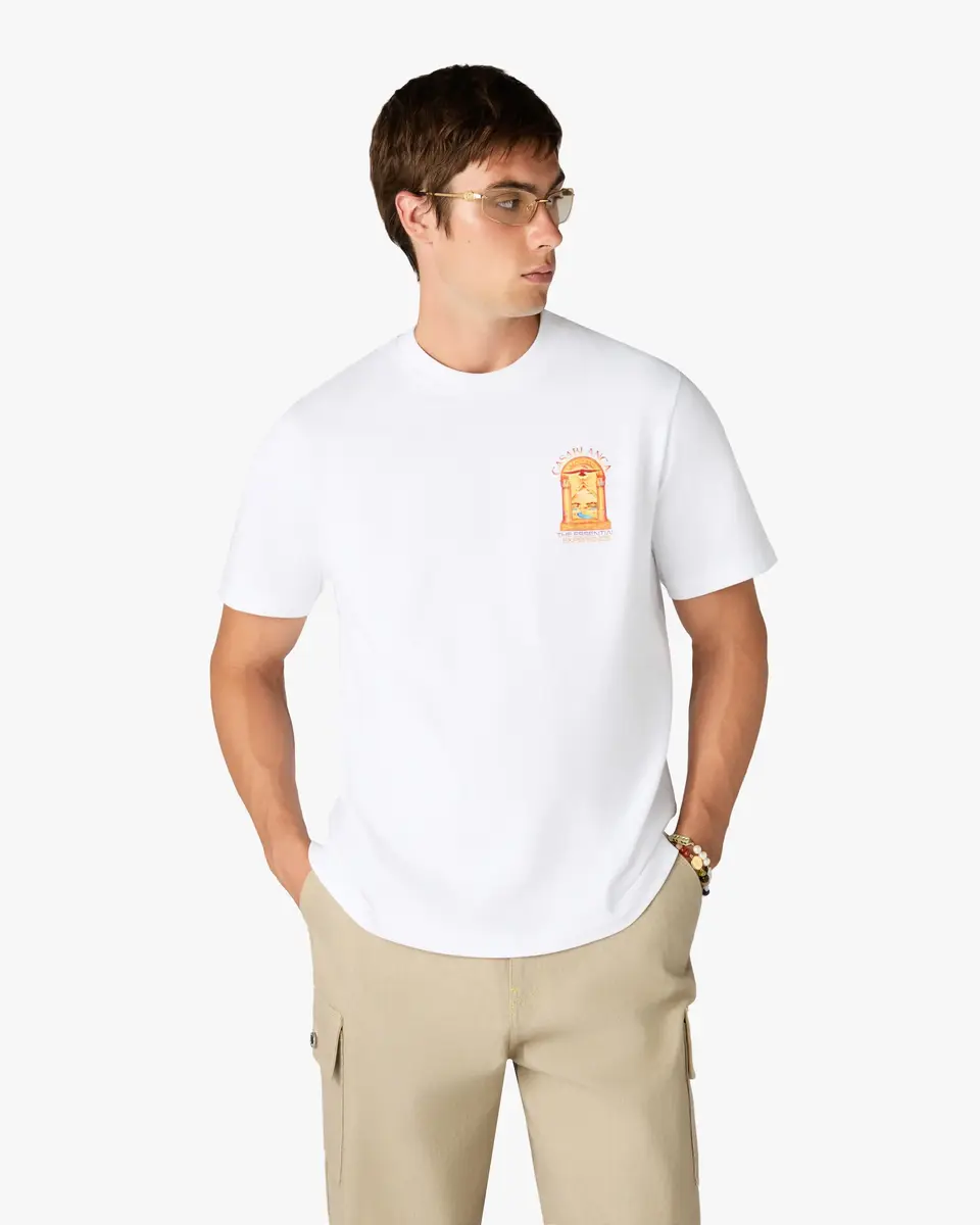 Casablanca White Hermons Mirage L'Arche Short Sleeve T-Shirt | Thumbnail 4 Casablanca White Hermons Mirage L'Arche Short Sleeve T-Shirt | Thumbnail 4