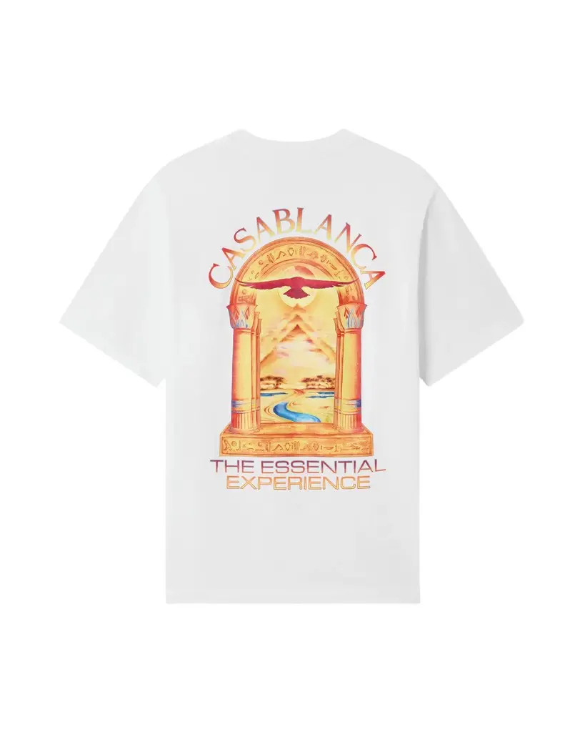 Casablanca White Hermons Mirage L'Arche Short Sleeve T-Shirt