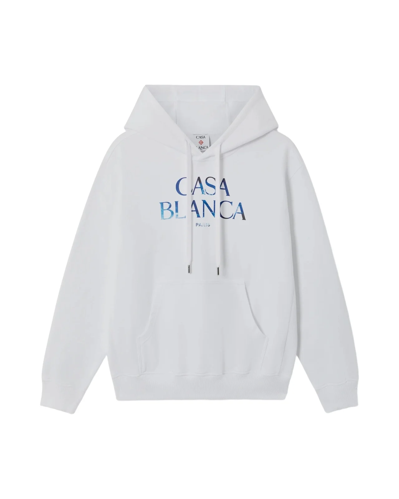 Casablanca White Meduse Stacked Logo Hooded Sweatshirt