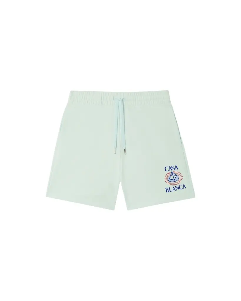 Ice Blue Celestial Pyramid Printed Classic Shorts in Light Blue Ice Blue Celestial Pyramid Printed Classic Shorts in Light Blue