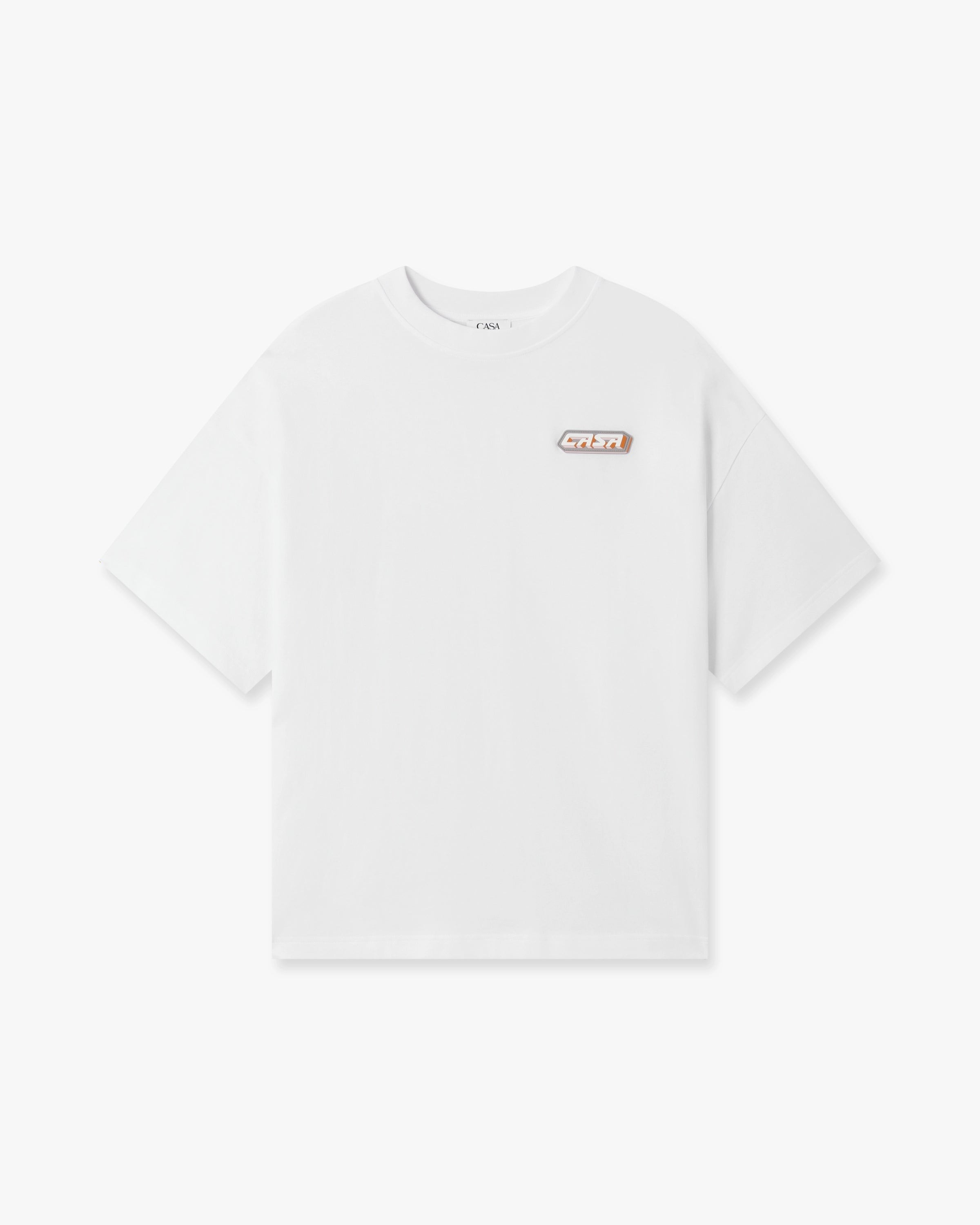 Casablanca White Casa Racing Oversized Short Sleeve T-Shirt