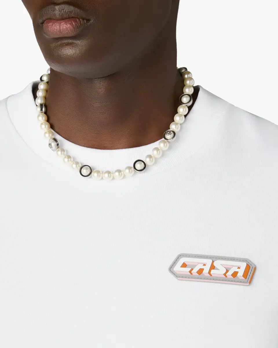 Casablanca White Casa Racing Oversized Short Sleeve T-Shirt | Thumbnail 5 Casablanca White Casa Racing Oversized Short Sleeve T-Shirt | Thumbnail 5