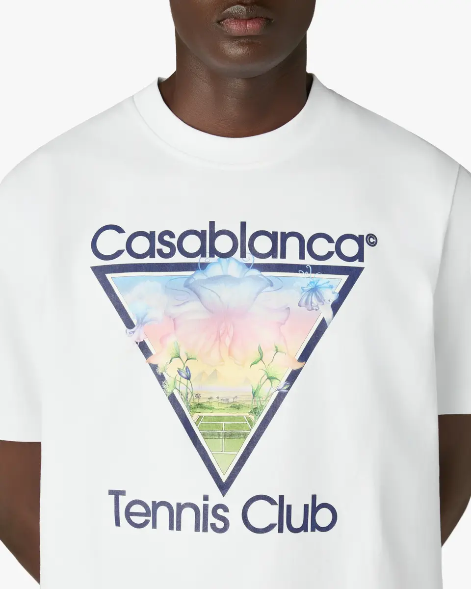 Casablanca White Tennis Club Icon Short Sleeve T-Shirt | Thumbnail 5 Casablanca White Tennis Club Icon Short Sleeve T-Shirt | Thumbnail 5