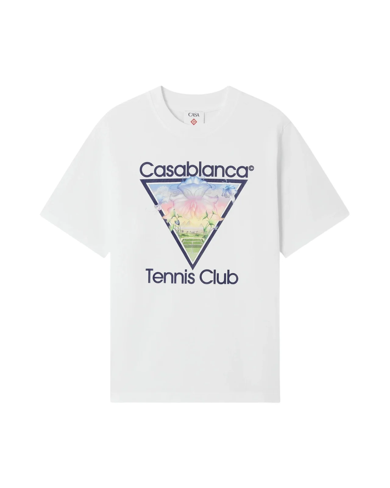 Casablanca White Tennis Club Icon Short Sleeve T-Shirt