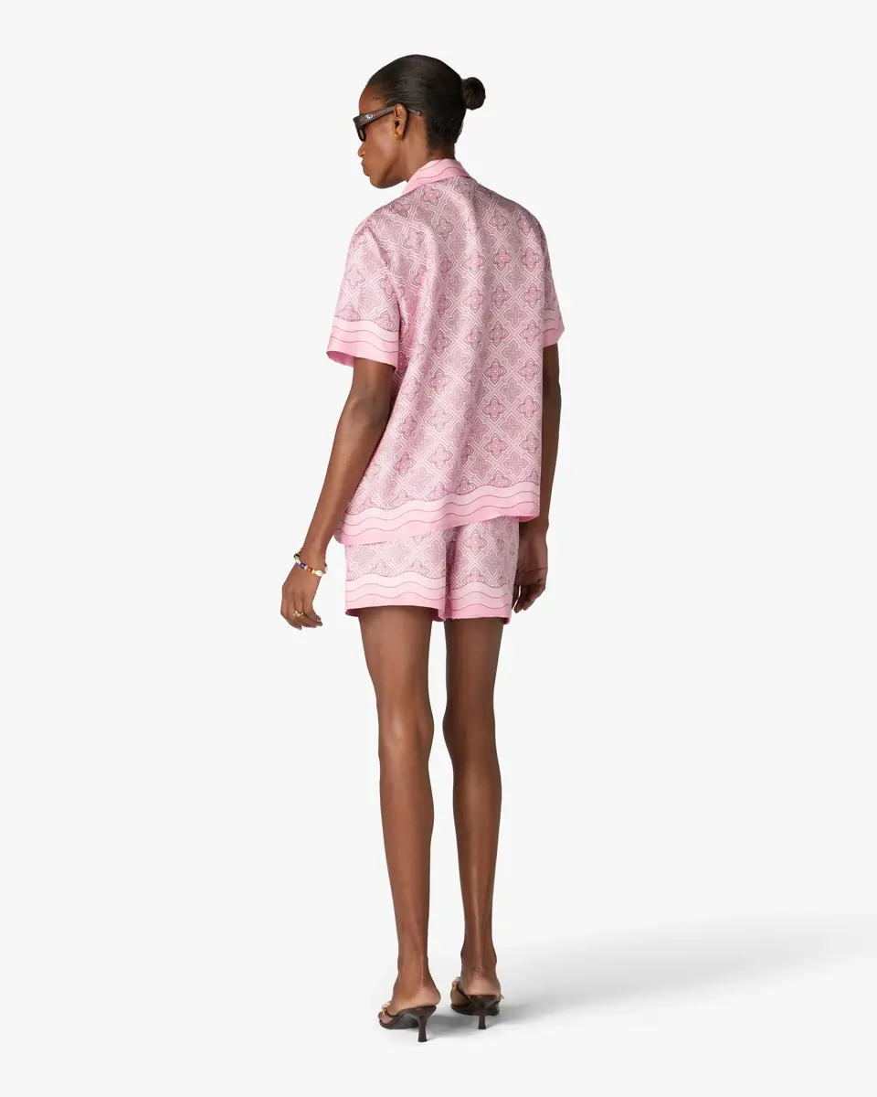 Casablanca Pink Radiating Monogram Silk Shirt | Thumbnail 3 Casablanca Pink Radiating Monogram Silk Shirt | Thumbnail 3