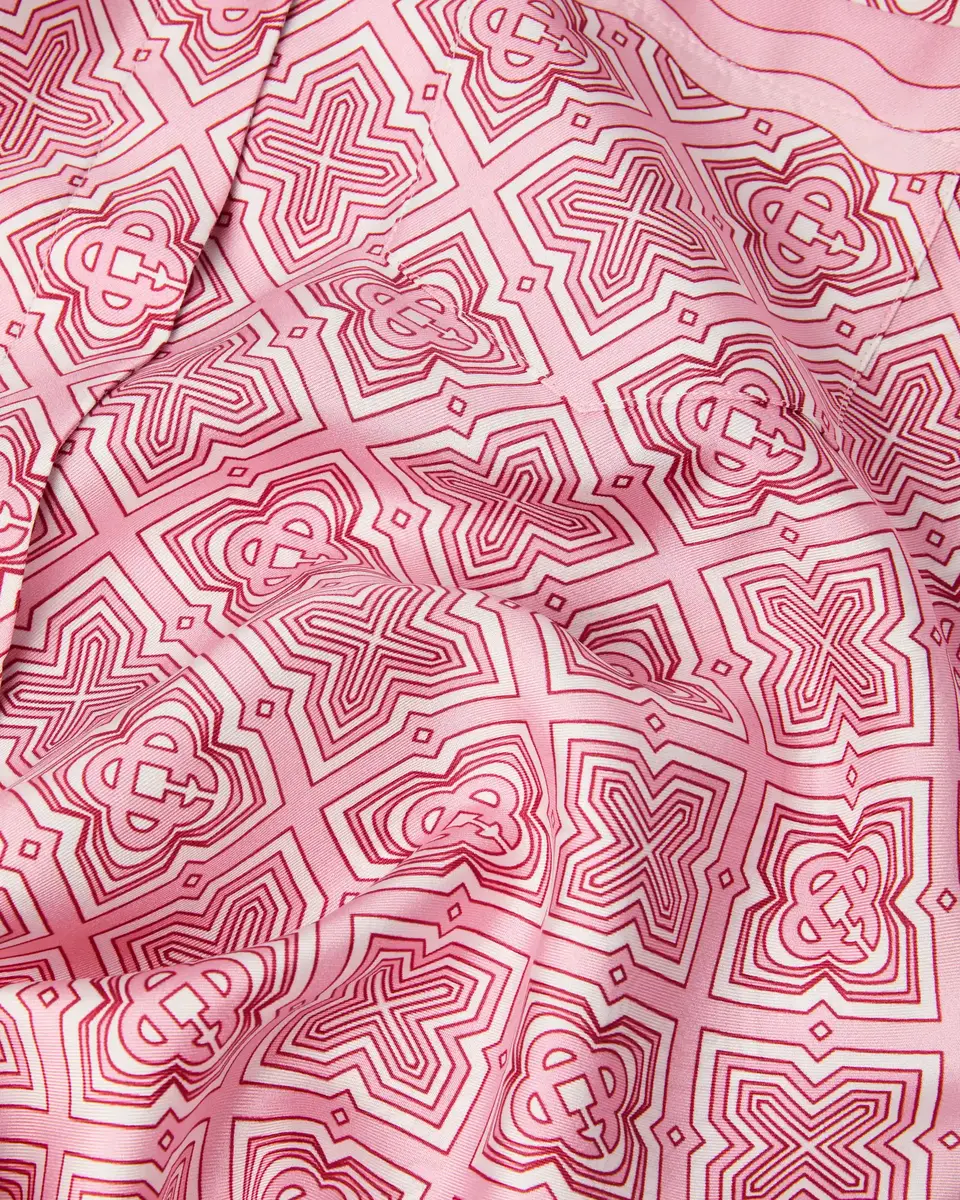 Casablanca Pink Radiating Monogram Silk Shirt | Thumbnail 6 Casablanca Pink Radiating Monogram Silk Shirt | Thumbnail 6