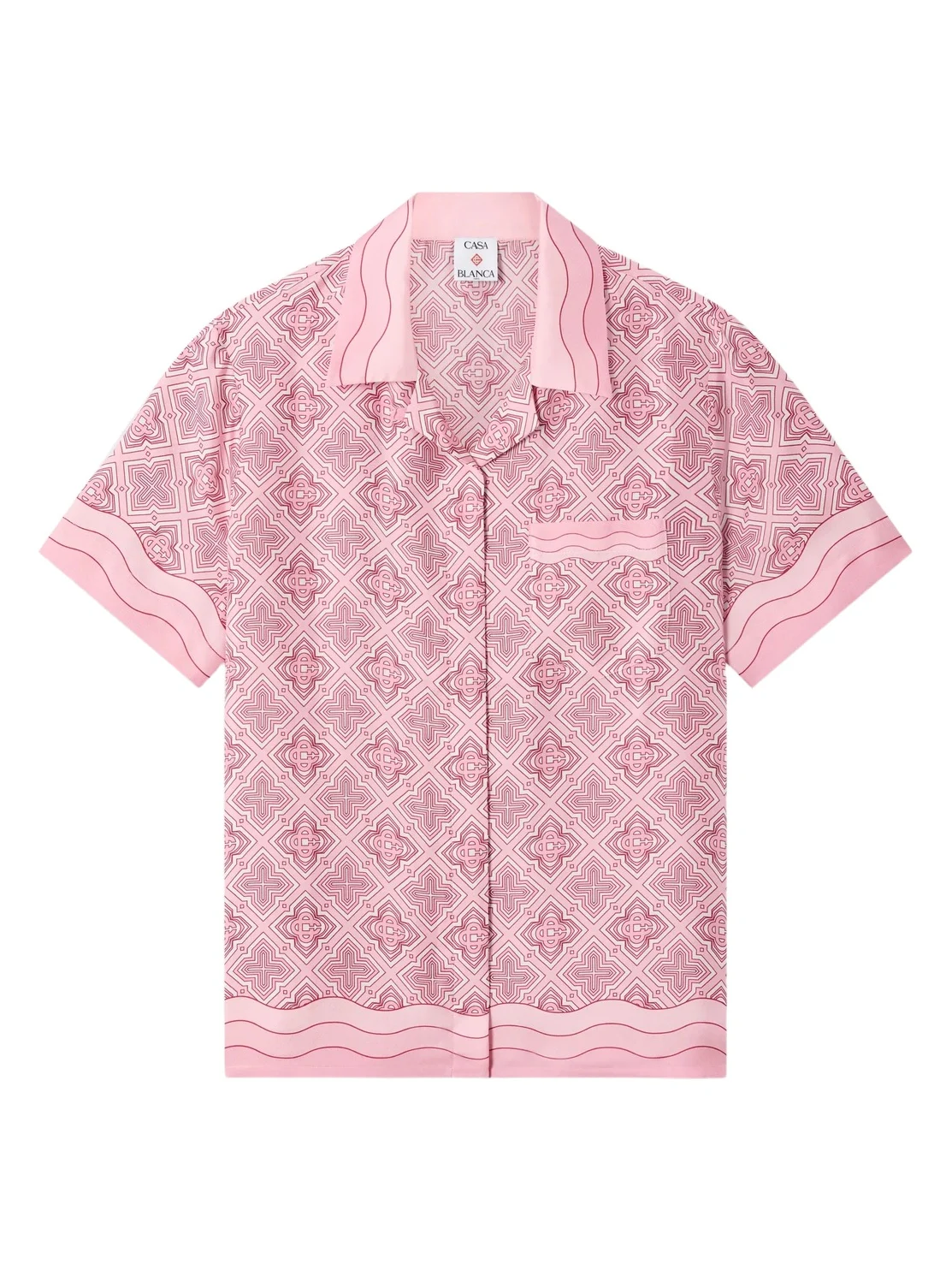 Pink Radiating Monogram Silk Shirt