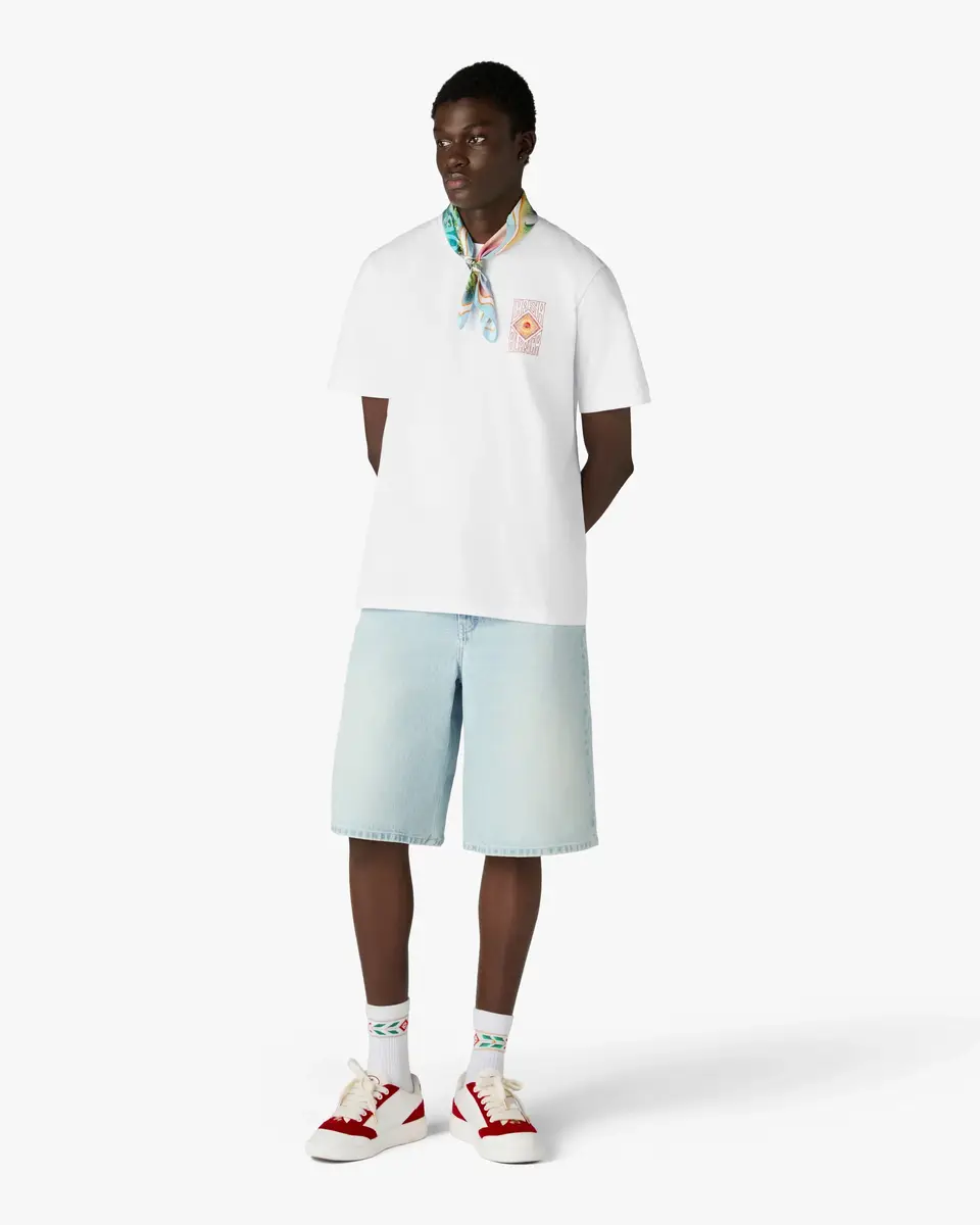 Casablanca White Hermons Mirage Short Sleeve T-Shirt | Thumbnail 2 Casablanca White Hermons Mirage Short Sleeve T-Shirt | Thumbnail 2