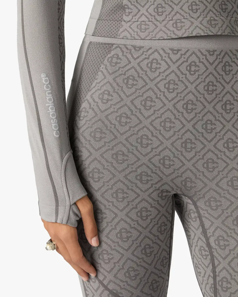 Casablanca Light Grey Seamless Monogram Long Sleeve Top | Thumbnail 5 Casablanca Light Grey Seamless Monogram Long Sleeve Top | Thumbnail 5