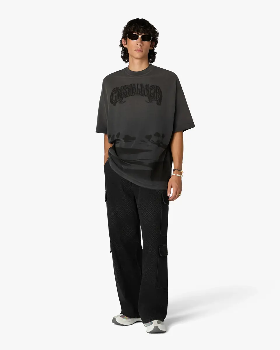 Casablanca Black Sands Washed Oversized Short Sleeve T-Shirt | Thumbnail 2 Casablanca Black Sands Washed Oversized Short Sleeve T-Shirt | Thumbnail 2