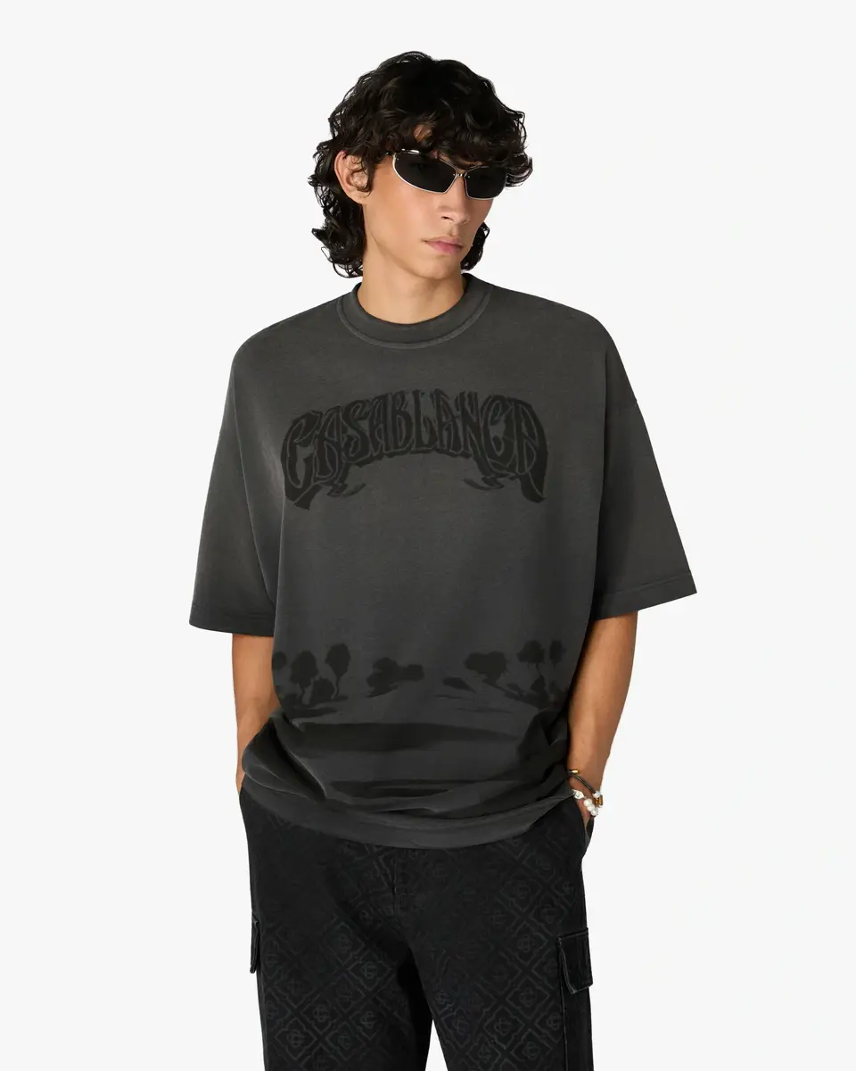 Casablanca Black Sands Washed Oversized Short Sleeve T-Shirt | Thumbnail 4 Casablanca Black Sands Washed Oversized Short Sleeve T-Shirt | Thumbnail 4