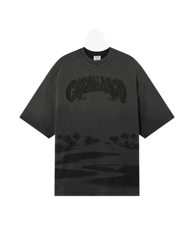 Casablanca Black Sands Washed Oversized Short Sleeve T-Shirt