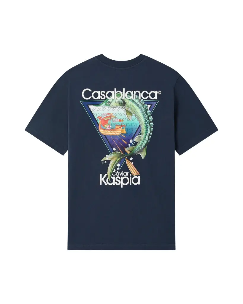 Navy Casa Kaspia New York Club Icon Short Sleeve T-Shirt