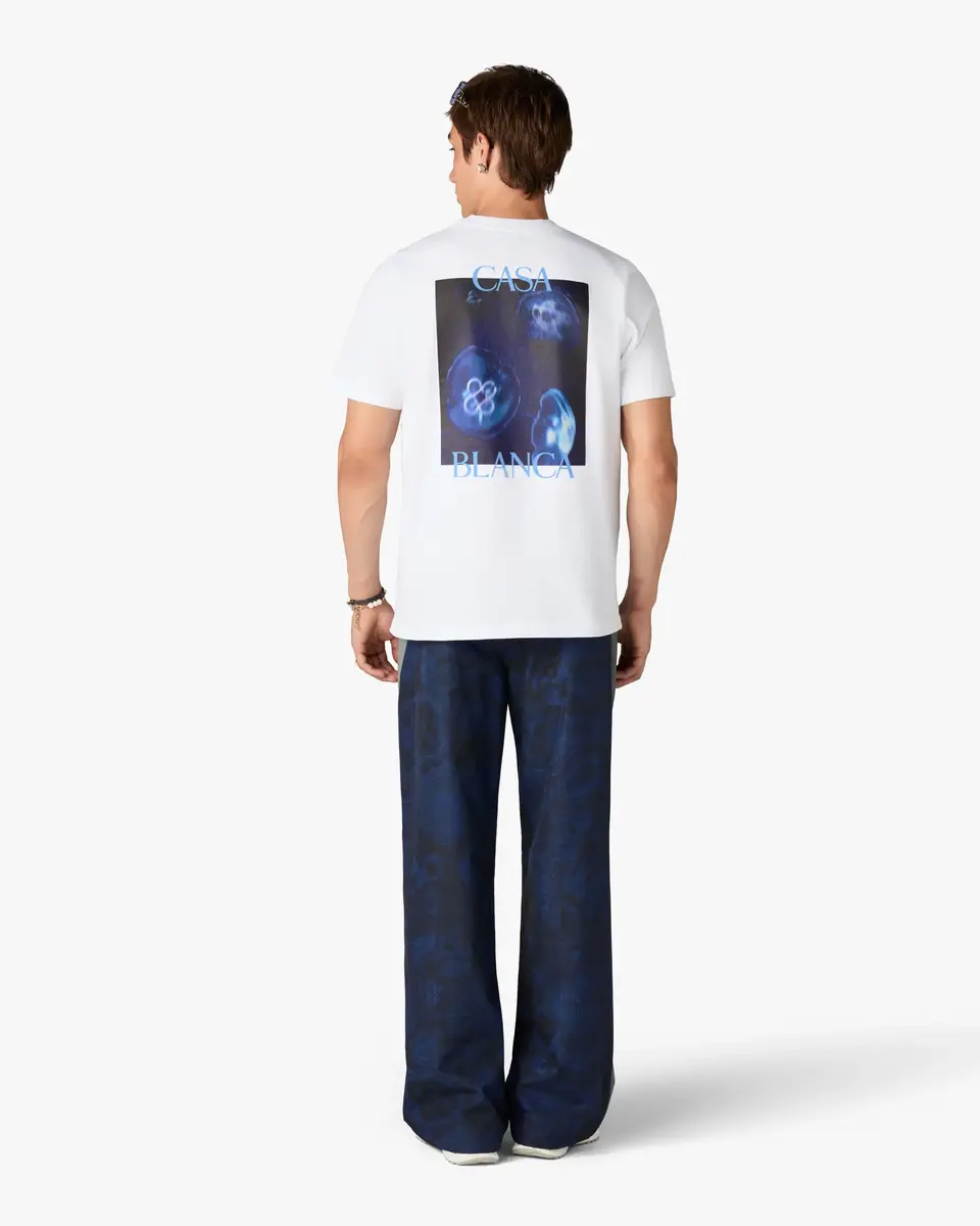 Casablanca White Meduse Short Sleeve T-Shirt | Thumbnail 3 Casablanca White Meduse Short Sleeve T-Shirt | Thumbnail 3