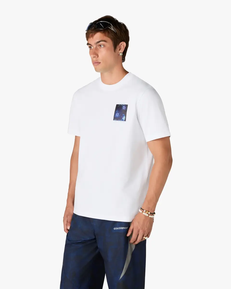 Casablanca White Meduse Short Sleeve T-Shirt | Thumbnail 4 Casablanca White Meduse Short Sleeve T-Shirt | Thumbnail 4