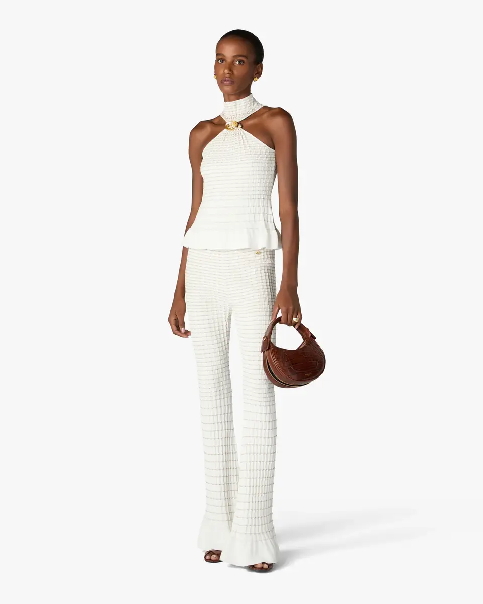 Casablanca White Pleated Mosaic Top | Thumbnail 2 Casablanca White Pleated Mosaic Top | Thumbnail 2