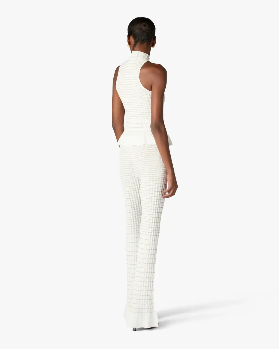 Casablanca White Pleated Mosaic Top | Thumbnail 3 Casablanca White Pleated Mosaic Top | Thumbnail 3
