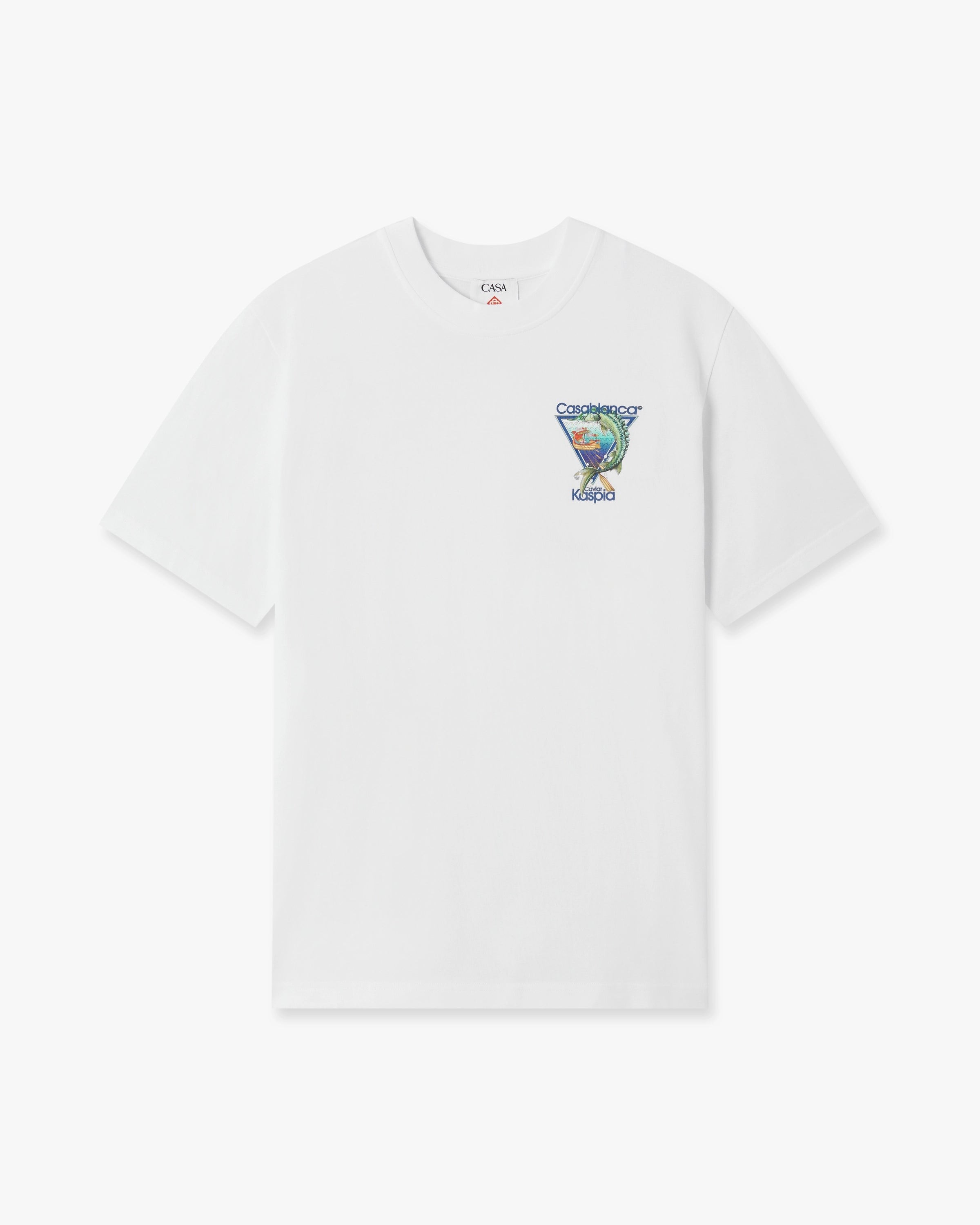 Casablanca White Casa Kaspia New York Club Icon Short Sleeve T-Shirt | Thumbnail 5 Casablanca White Casa Kaspia New York Club Icon Short Sleeve T-Shirt | Thumbnail 5