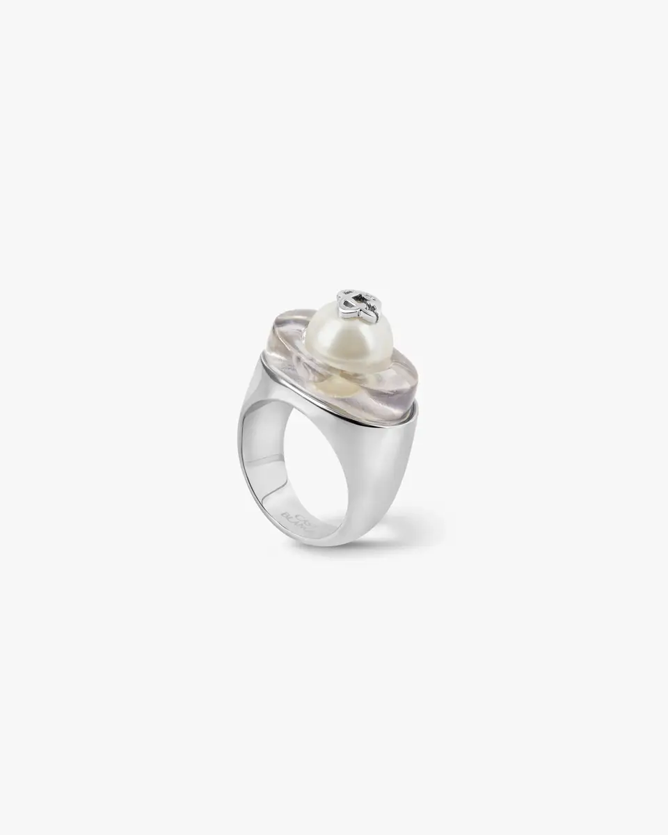 Casablanca Sci-Fi Silver Pearl Ring | Thumbnail 2 Casablanca Sci-Fi Silver Pearl Ring | Thumbnail 2