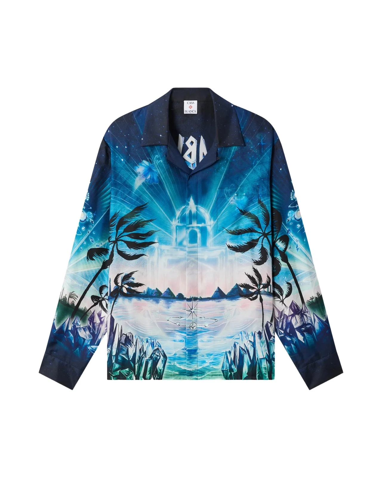 Crystal Alchemy Long Sleeve Silk Twill Shirt