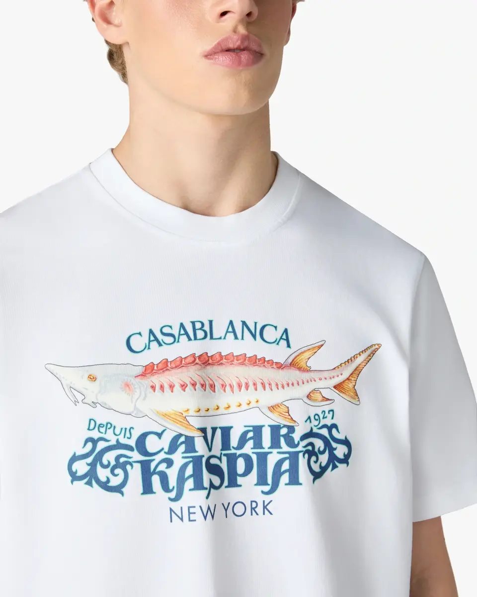 Casablanca White Casa Kaspia New York Short Sleeve T-Shirt | Thumbnail 5