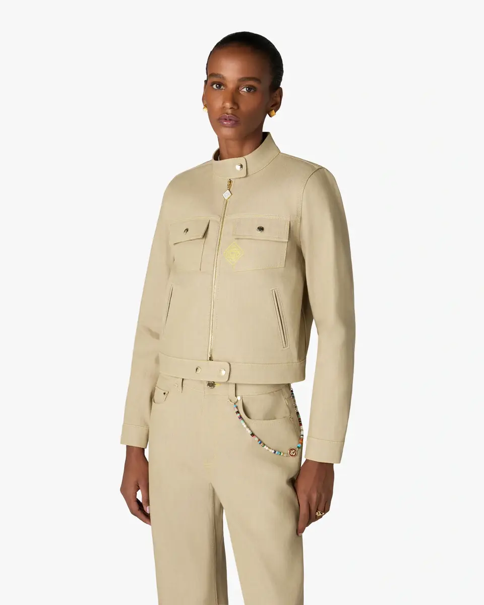 Casablanca Beige Desert Canvas Denim Jacket | Thumbnail 4 Casablanca Beige Desert Canvas Denim Jacket | Thumbnail 4