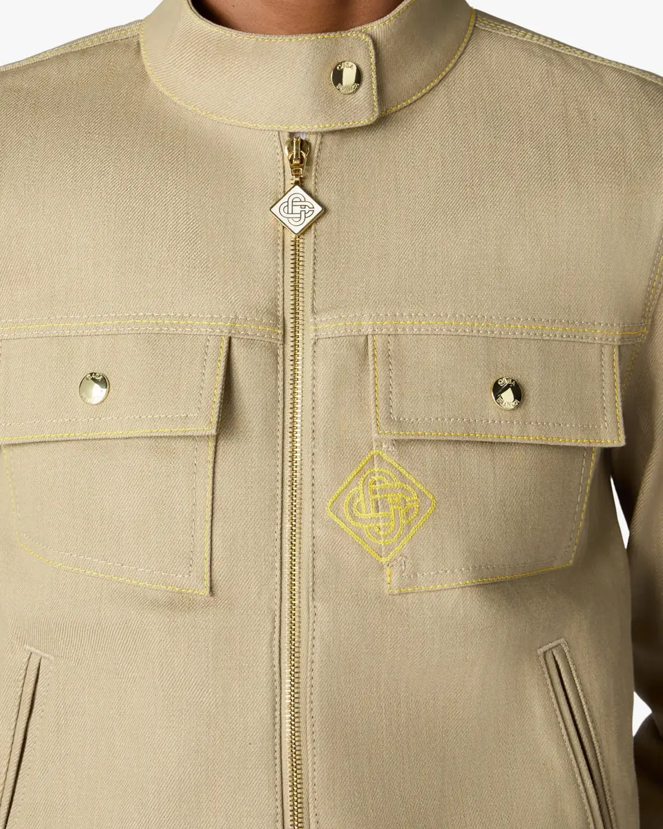 Casablanca Beige Desert Canvas Denim Jacket | Thumbnail 5 Casablanca Beige Desert Canvas Denim Jacket | Thumbnail 5