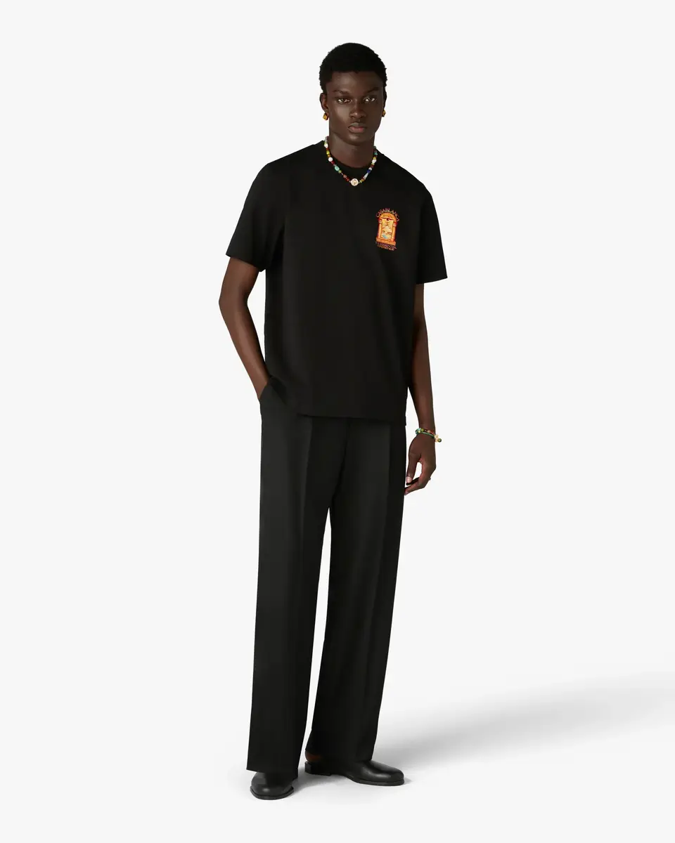 Casablanca Black Hermons Mirage L'Arche Short Sleeve T-Shirt | Thumbnail 2 Casablanca Black Hermons Mirage L'Arche Short Sleeve T-Shirt | Thumbnail 2