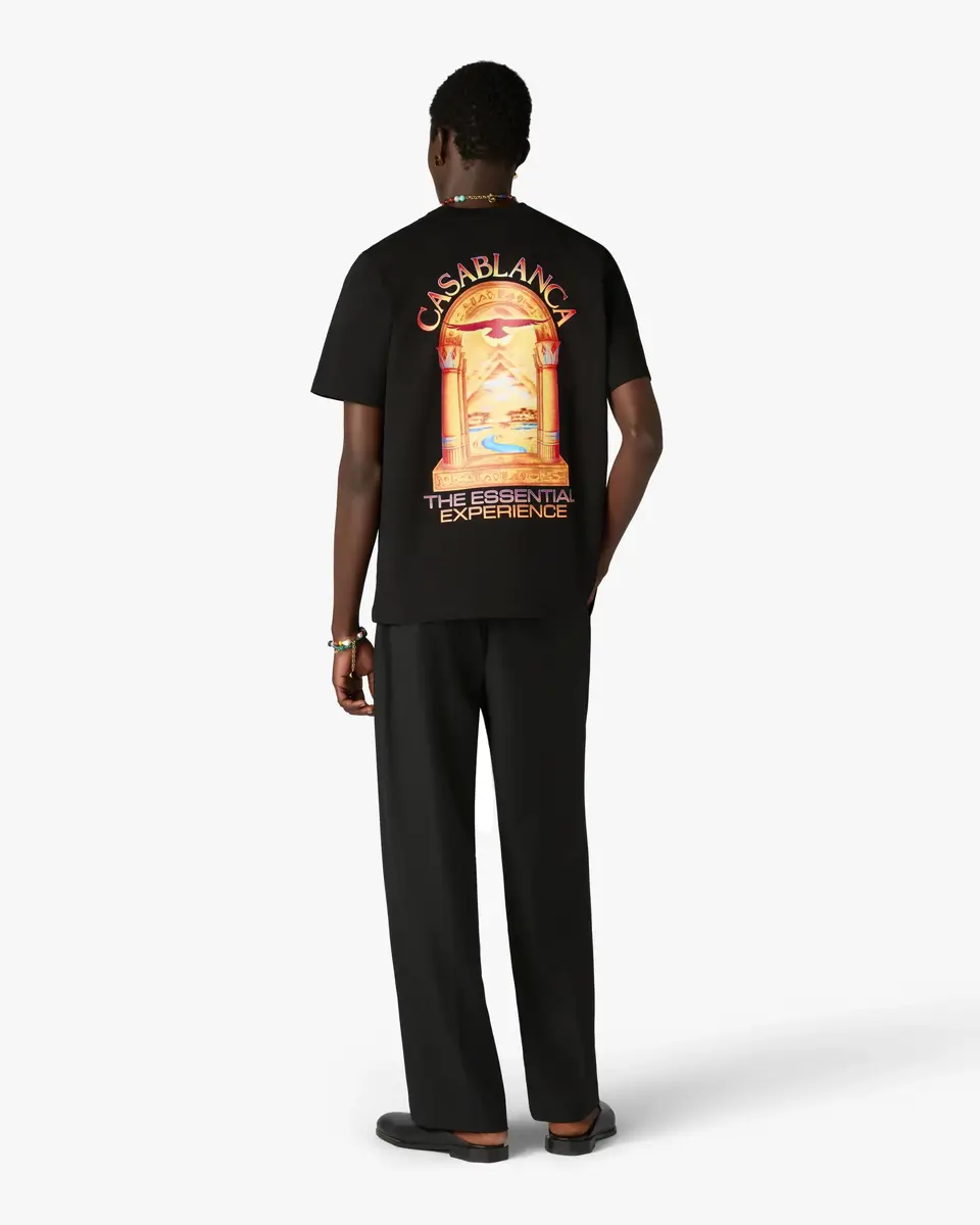 Casablanca Black Hermons Mirage L'Arche Short Sleeve T-Shirt | Thumbnail 3 Casablanca Black Hermons Mirage L'Arche Short Sleeve T-Shirt | Thumbnail 3