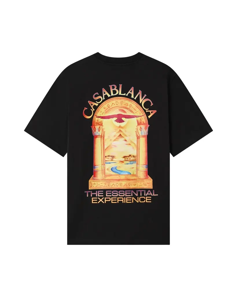 Casablanca Black Hermons Mirage L'Arche Short Sleeve T-Shirt