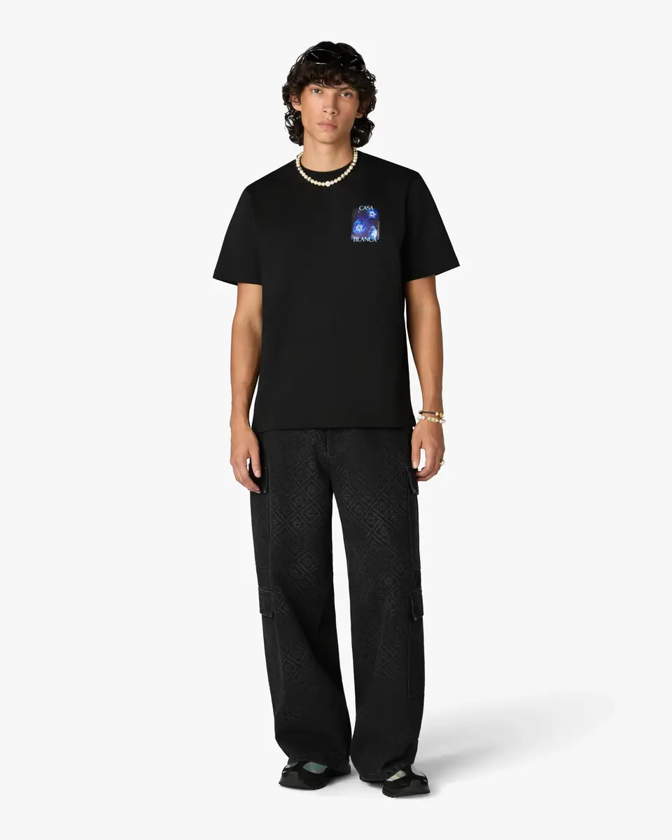 Casablanca Black Meduse Short Sleeve T-Shirt | Thumbnail 2