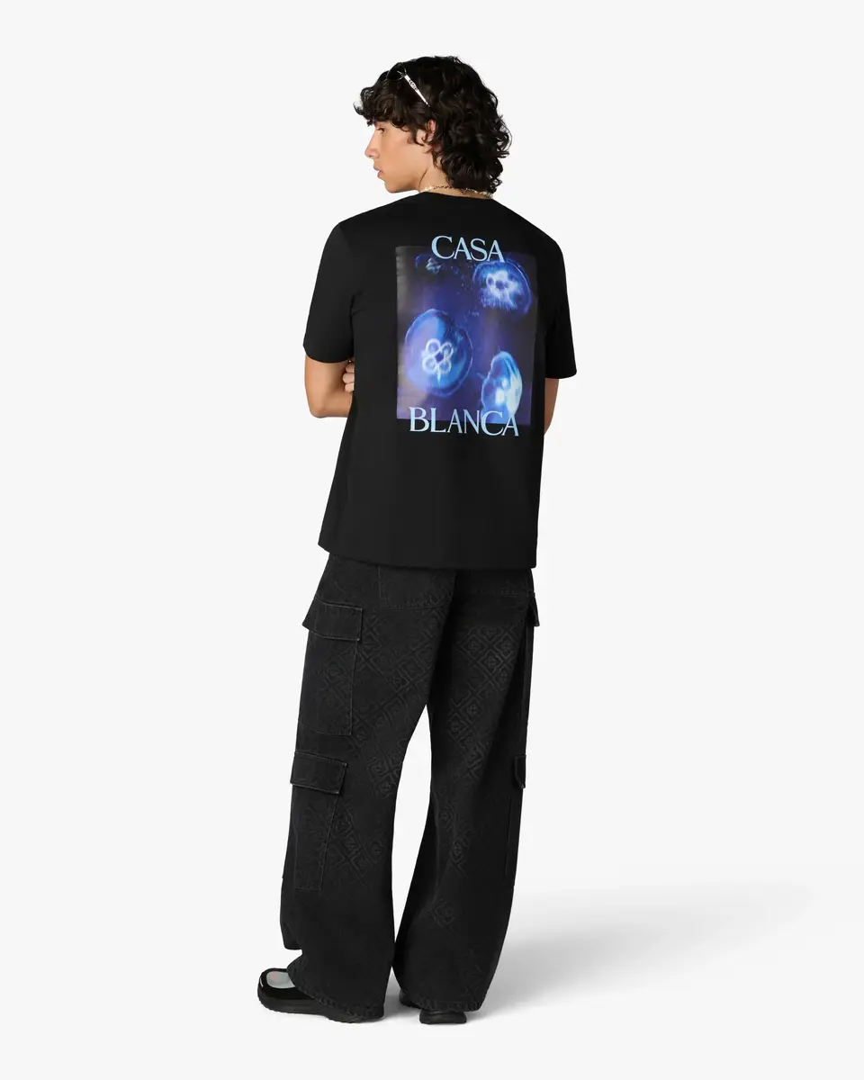 Casablanca Black Meduse Short Sleeve T-Shirt | Thumbnail 3