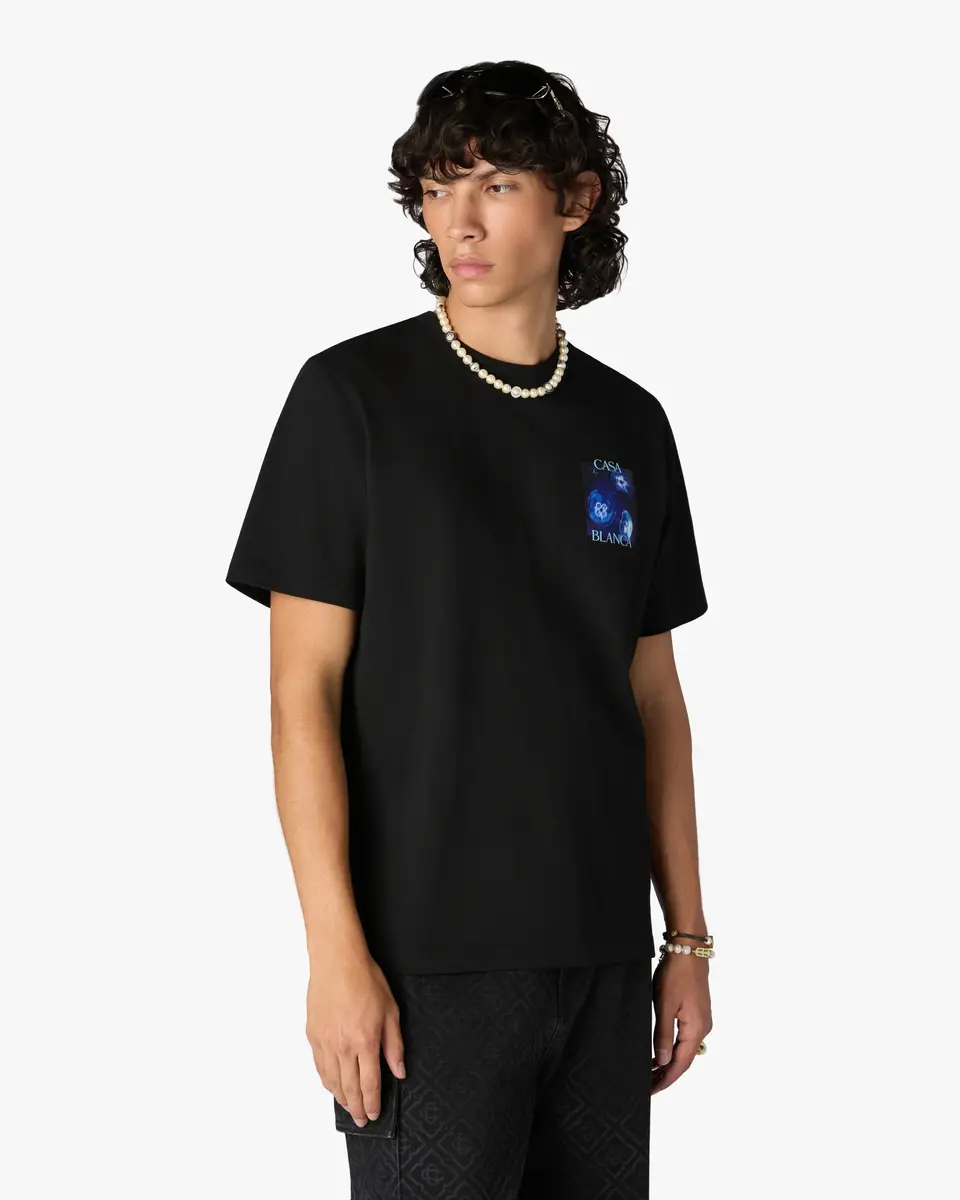 Casablanca Black Meduse Short Sleeve T-Shirt | Thumbnail 4