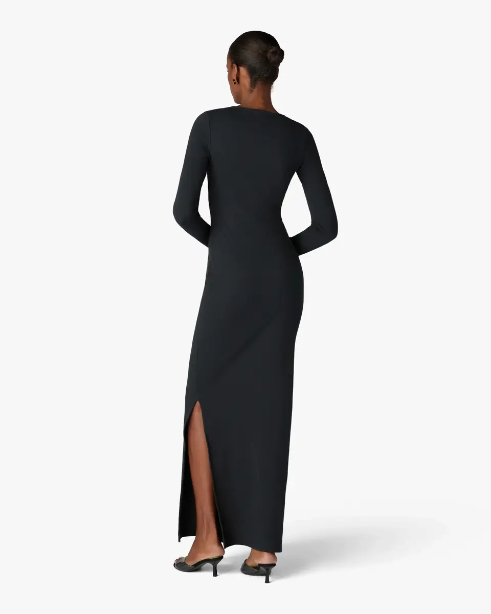 Casablanca Black Ribbed Jewellery Maxi Dress | Thumbnail 3 Casablanca Black Ribbed Jewellery Maxi Dress | Thumbnail 3