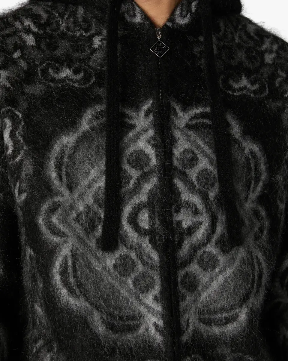 Casablanca Black Carpet Mohair Hooded Sweatshirt | Thumbnail 5 Casablanca Black Carpet Mohair Hooded Sweatshirt | Thumbnail 5