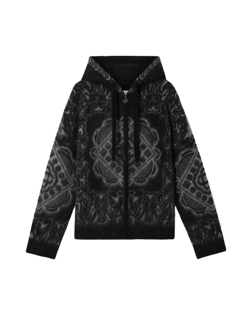 Black Carpet Mohair Hooded Sweatshirt Black Carpet Mohair Hooded Sweatshirt