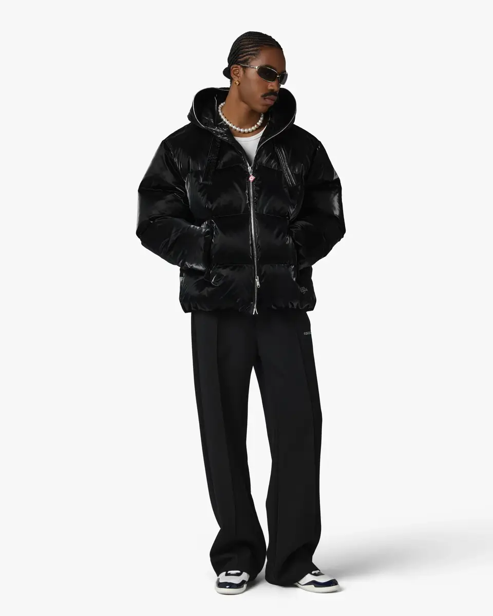 Casablanca Black Lacquered Nylon Puffer Down Jacket | Thumbnail 2 Casablanca Black Lacquered Nylon Puffer Down Jacket | Thumbnail 2