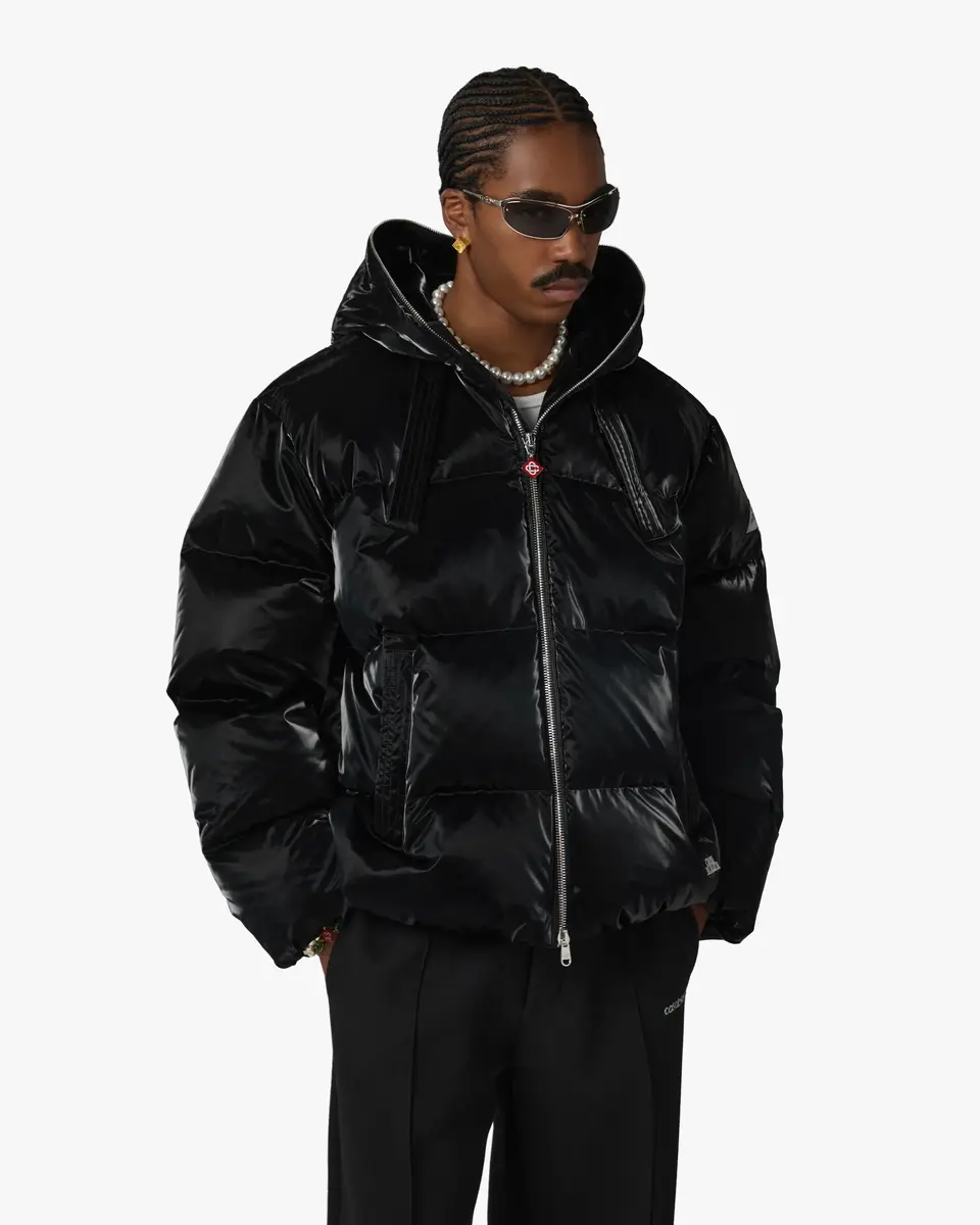 Casablanca Black Lacquered Nylon Puffer Down Jacket | Thumbnail 4 Casablanca Black Lacquered Nylon Puffer Down Jacket | Thumbnail 4